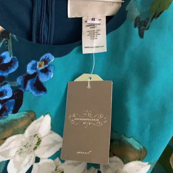 Anthropologie Corey Lynn Calter Blue Paeonia Dress - Picture 6 of 7